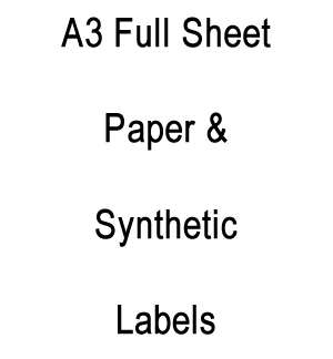 A3 Full Sheet Paper & Synthetic Labels